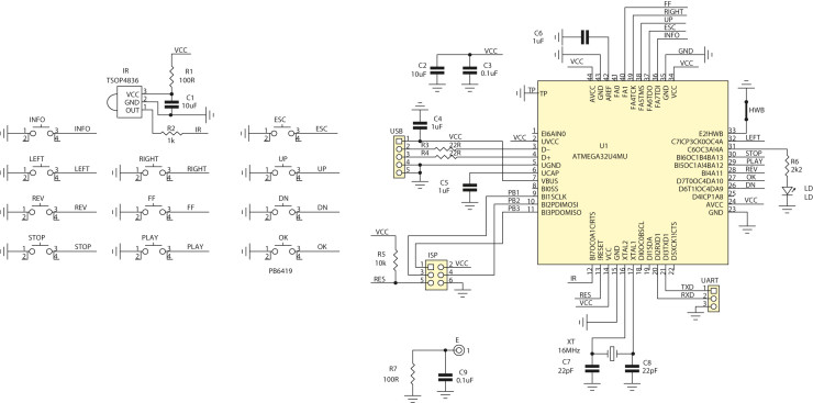 Rysunek 1. Schemat ideowy miniaturowej klawiatury
