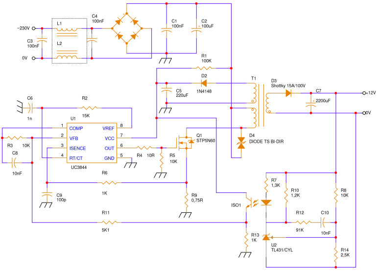 Rysunek 2. Schemat aplikacji układów serii UC384x