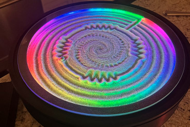 Kinetyczne wzory na piasku, sterowane przez mikrokontroler ESP32