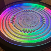 Kinetyczne wzory na piasku, sterowane przez mikrokontroler ESP32