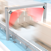 Opracowany przez Pepperl+Fuchs jednowarstwowy czujnik LiDAR z serii R2300 do zastosowań wymagających dużej prędkości