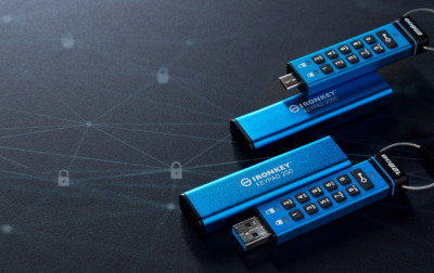 Pamięć szyfrowana IronKey Keypad 200 firmy Kingston Technology z interfejsem USB-C