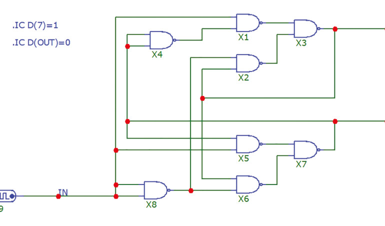 Chirurgia obwodowa. Problemy z symulacją cyfrowego układu dzielenia przez dwa