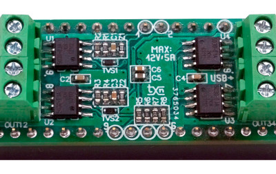 Moduł czterech wyjść HighSide dla RPi Pico