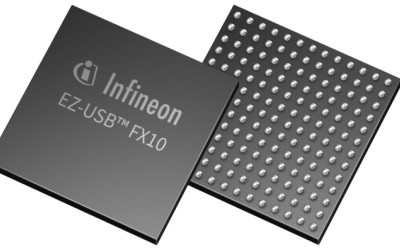 EZ-USB FX10 firmy Infineon Technologies to pierwszy kontroler USB, który zapewnia przepustowość danych 10 Gb/s