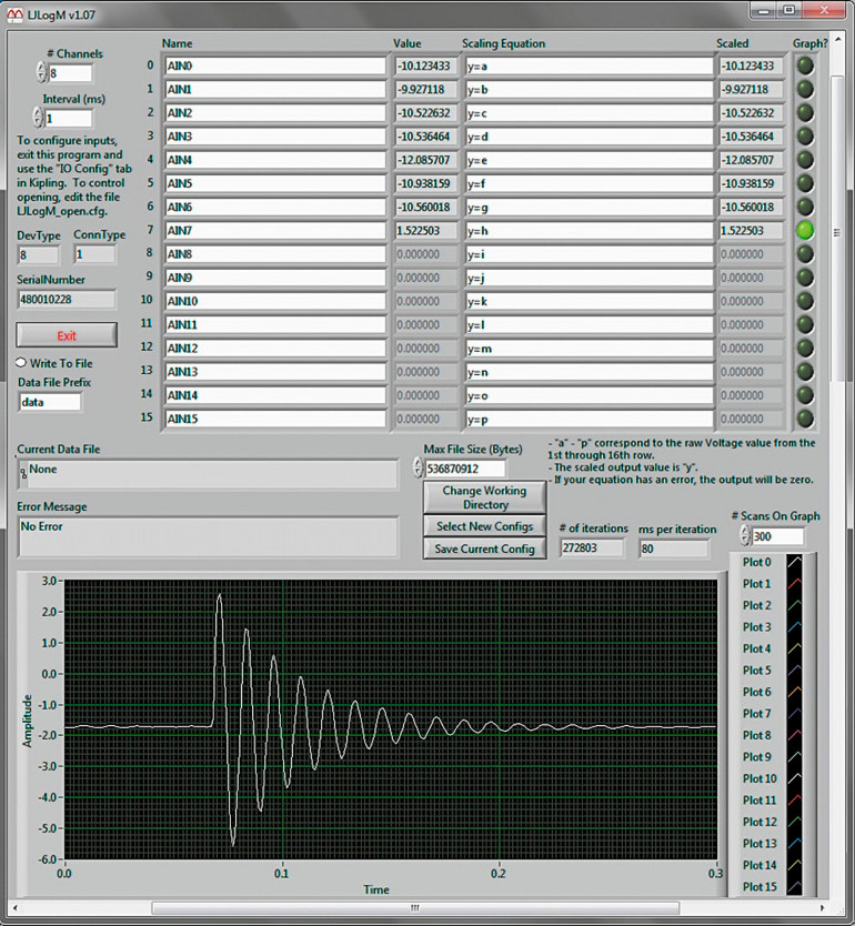 Rysunek 2. Okno programu LJLogM