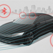 Przezroczysta antena samochodowa LG Electronics na targach CES 2024