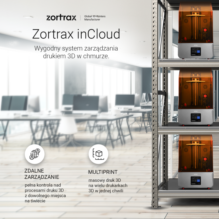 Dlaczego warto zarządzać farmą druku 3D za pomocą Zortrax inCloud?