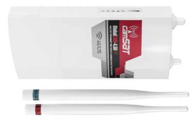 GlobalCAM4.5G-2PoE firmy CAMSAT - przemysłowy, zewnętrzny nadajnik 4G/LTE do kamer IP z 2 portami PoE