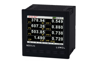 ND31LITE firmy Lumel - kompaktowy miernik parametrów sieci z obsługą protokołu Modbus RTU (RS-485)
