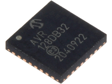 Fotografia 1. Mikrokontroler AVR128DB32-I-RXB z serii AVR DB