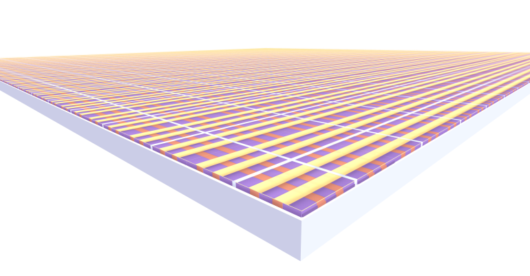 Rysunek 3 - Wizualizacja skupiska standardowych tranzystorów, które stosowane są we współczesnych układach scalonych