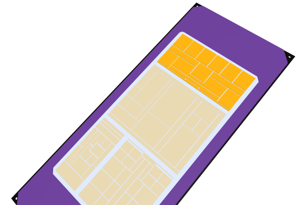 Rysunek 13 - Widok na cziplet graficzny w przykładowym procesorze firmy Intel z rodziny Meteor Lake
