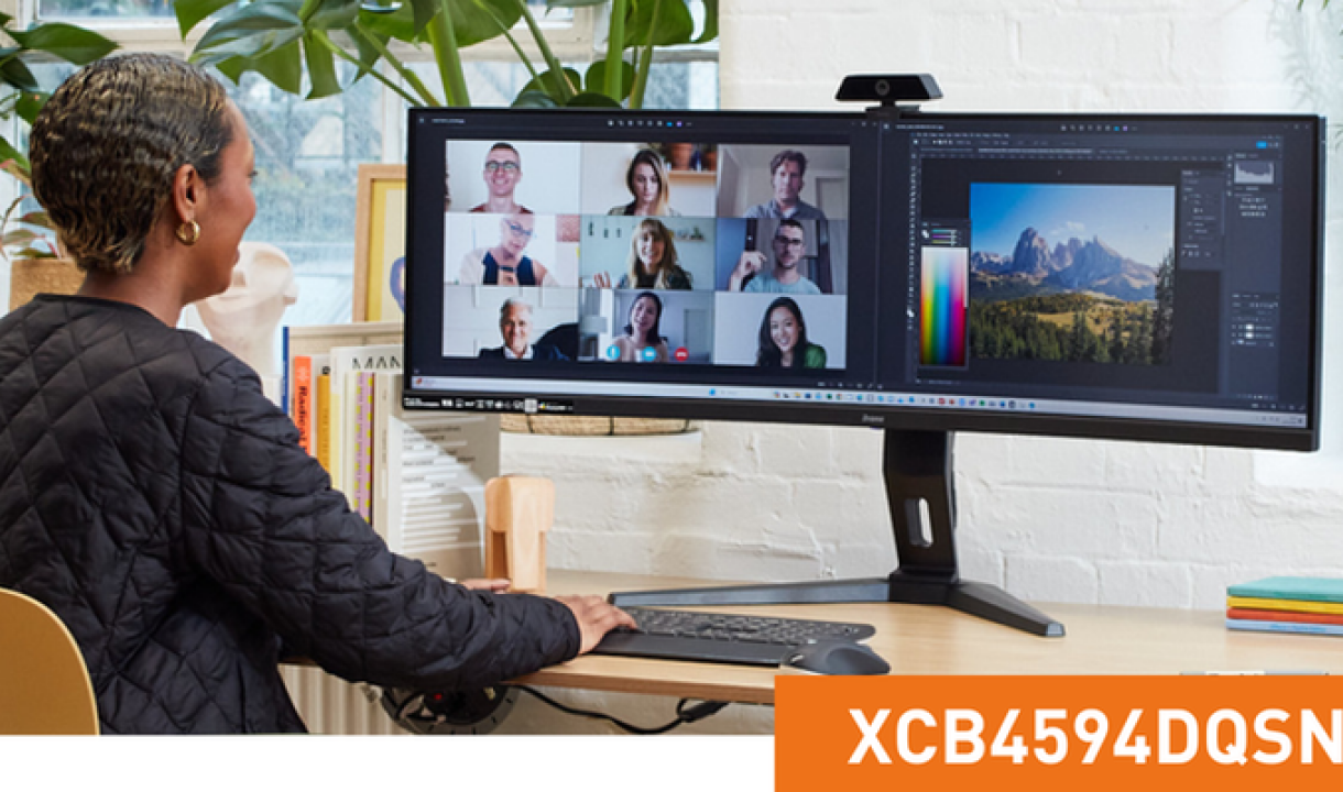 Monitor XCB4594DQSN-B1 firmy iiyama - wyjątkowy monitor Dual QHD stworzony  z myślą o płynnym łączeniu pracy i rozrywki na jednym ekranie