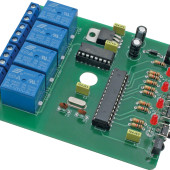 4-kanałowy przełącznik sterowany dowolnym pilotem IR