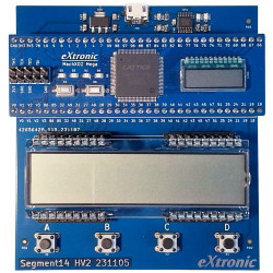 Płytka rozwojowa do testów 14-segmentowego wyświetlacza LCD