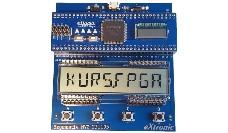 Kurs FPGA Lattice (20). 14-segmentowy wyświetlacz LCD