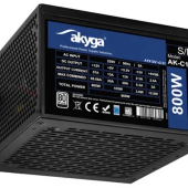Niezawodny zasilacz komputerowy AK-C1-800 firmy Akyga o mocy wyjściowej 800 W