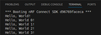 Rysunek 3. Wiadomości (printk) odbierane w konsoli VCOM1