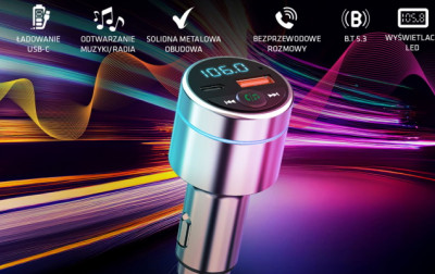 Premiera Xblitz X550 - zestaw głośnomówiący i transmiter FM w jednym