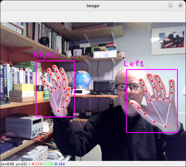 Przykładowe zastosowanie komputera jednopłytkowego ROCK 5A do rozpoznawania gestów człowieka