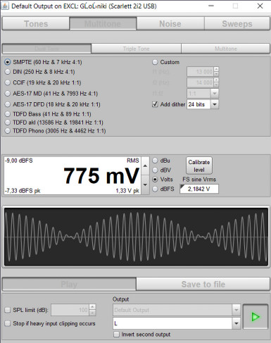 Rysunek 36. Generator sygnału dwutonowego do pomiaru zniekształceń IMD