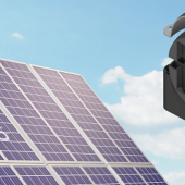 Zoptymalizowana wersja bezsmarowych łożysk igubal ESQM firmy igus do śledzenia modułów słonecznych