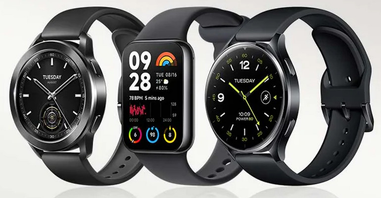 Fotografia 1. Przykładowe smartwatche firmy Xiaomi