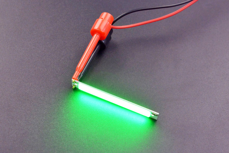 Fotografia 1. Zielony moduł COB