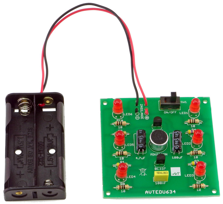 Fotografia 1. Zmontowany zestaw MigoLEDki (AVTEDU634)