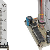 Termometr analogowy z lampą Nixie