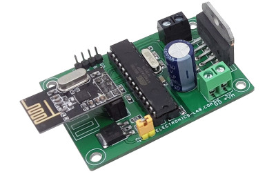 Sterowanie prędkością, kierunkiem i zatrzymaniem silnika DC z modułem RF NRF24L01