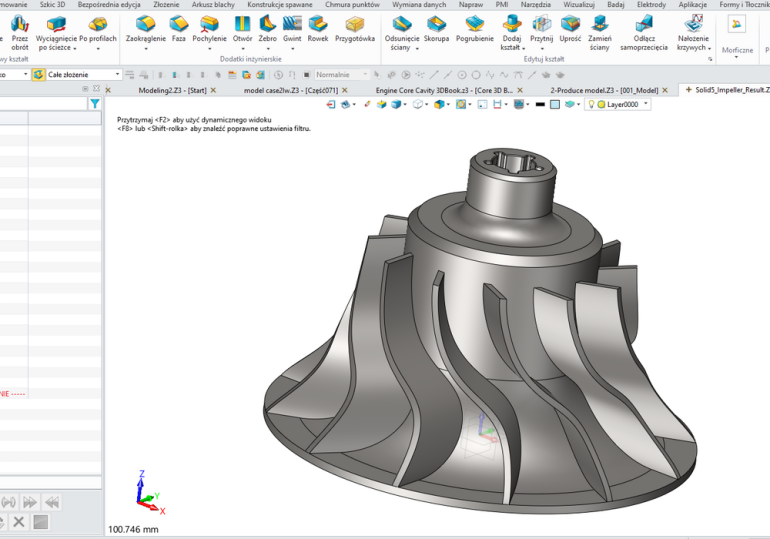 Oprogramowanie CAD/CAM nazwane ZW3D