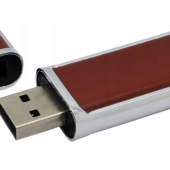 Skórzano-metalowy pendrive DS-0612 od MemoRabbit