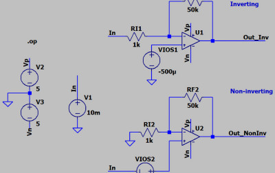 Napięcie niezrównoważenia wzmacniacza operacyjnego, część 1