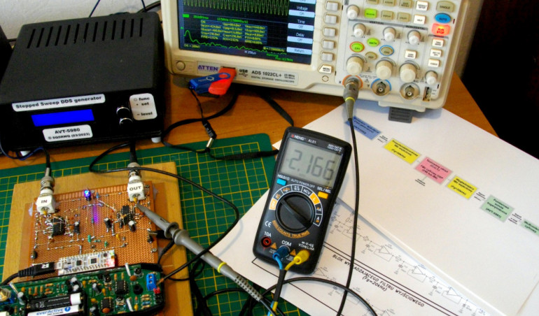 Pomiary charakterystyk częstotliwościowych (5). Filtry cyfrowe DSP typu IIR