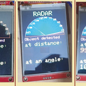 Bezprzewodowy „radar” ultradźwiękowy z wyświetlaczem TFT