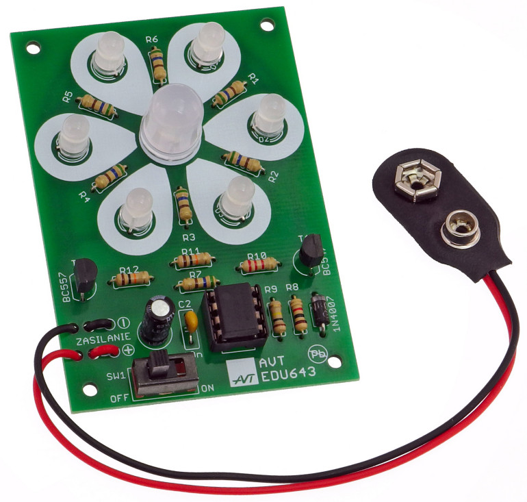 Fotografia 2. Dwukolorowy kwiatek LED, kod handlowy: AVTEDU643