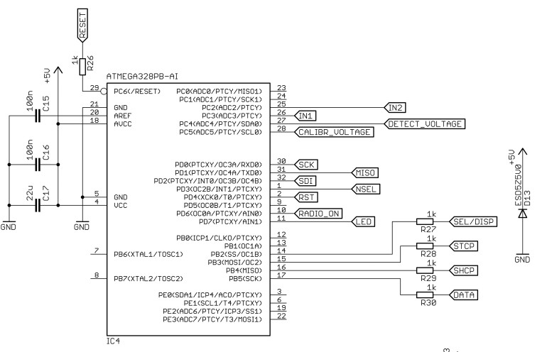 Rysunek 1. Fragment schematu analizowanego układu