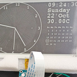 E-papierowy zegar z mikrokontrolerem ESP32