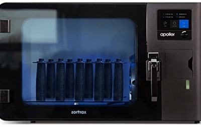 Urządzenie Apoller firmy Zortrax do automatycznego wygładzania wydruków 3D