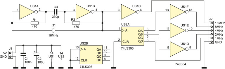 Rysunek 1. Schemat generatora sygnału TTL