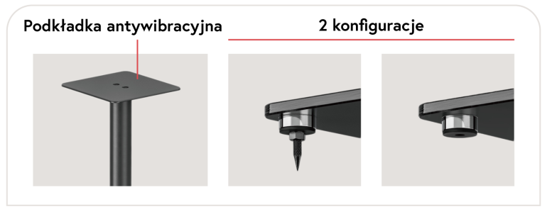 Charakterystyka podstawek głośnikowych ETSS-70
