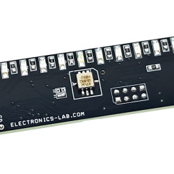 Inklinometr z 17-segmentowym wyświetlaczem słupkowym