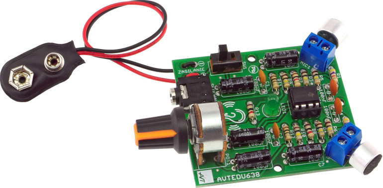 Super Ucho (kod AVTEDU638). Zmontowany układ