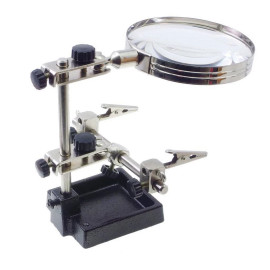 Uchwyt montażowy typu Trzecia ręka z lupą 90 mm, TRZECIARĘKA 3.5