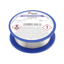 Cyna lutownicza z topnikiem SW26 0,56 mm, spoiwo Sn60Pb40 Cynel 100 g, CYNA 056/100