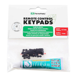 Zestaw do naprawy pilotów - gumki 100 szt. i klej - AGTermoPasty AGT-021, AG59