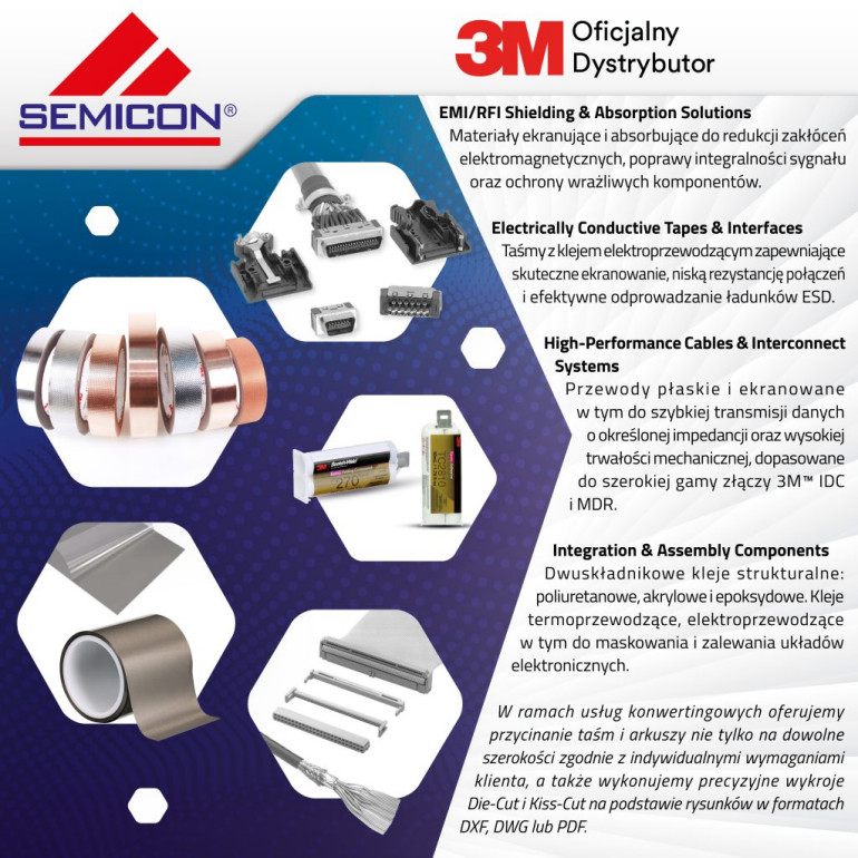 Rozwiązania 3M dla elektroniki w ofercie Semicon