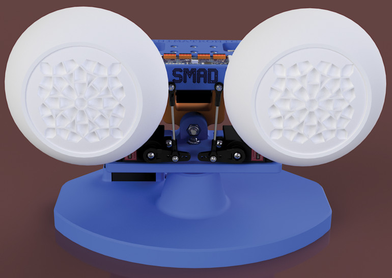 Rysunek 2. Widok animatronicznej głowy od przodu. Zdjęcie: Steve Manley